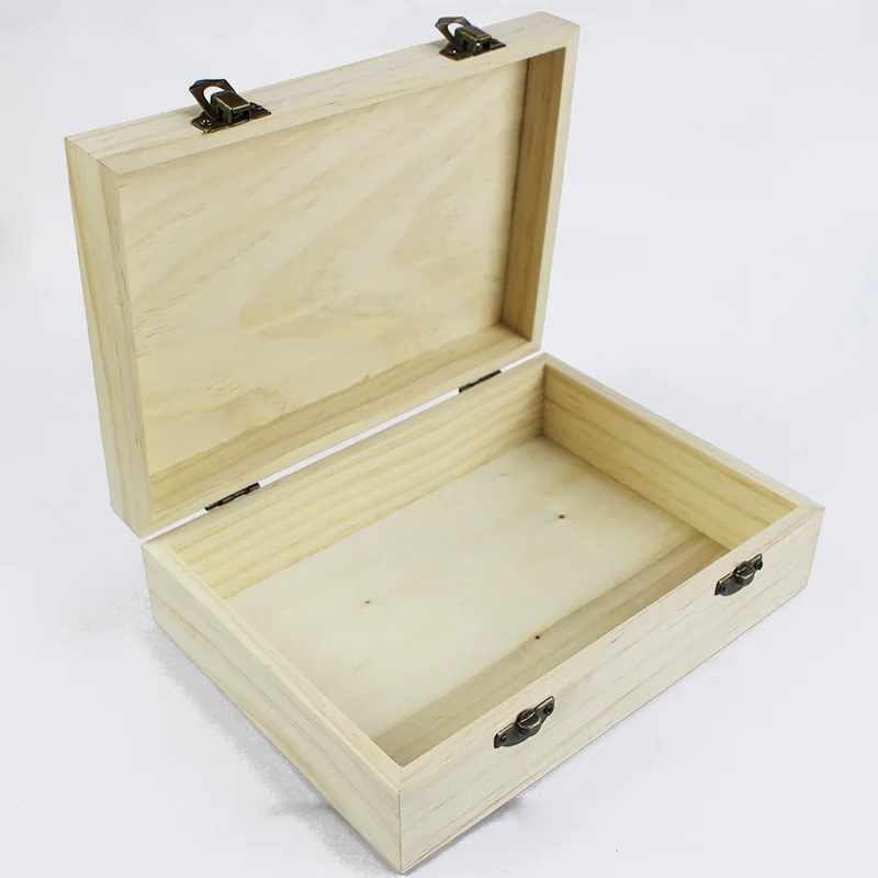 
Pan hotsale custom logo packaging gift boxes with lock customized wooden box 