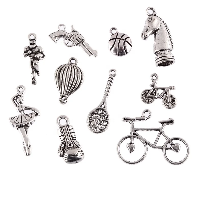 

Craft Supplies Small Antique Silver Charms Pendants for Crafting, Jewelry Findings Making Accessory For DIY Necklace Bracelet