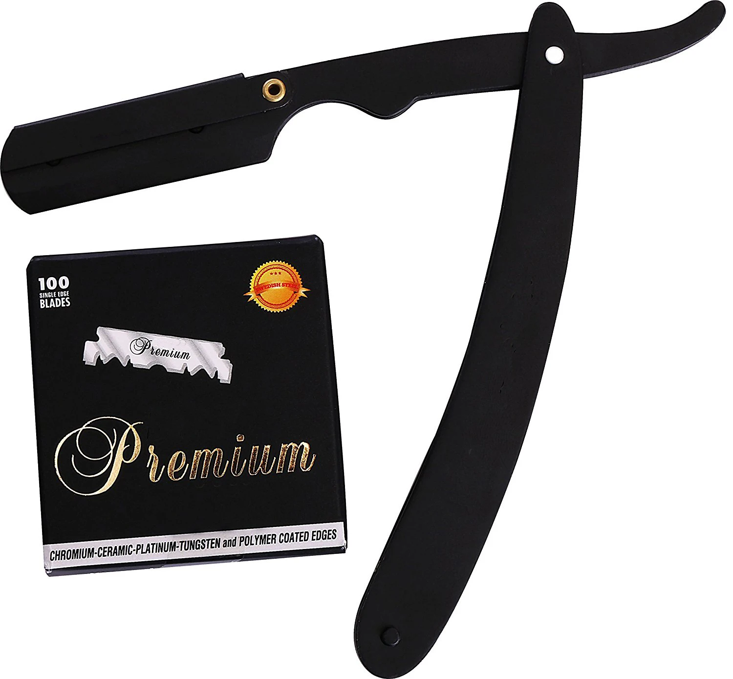 Professional Barber Straight Edge Razor Safety With 100 Blades 100