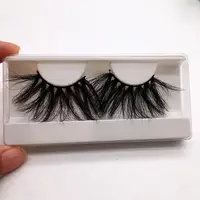 

Wholesale 30mm real siberian mink eyelash extensions fluffy 3d mink eyelashes with custom package