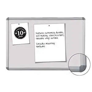 Best-Rite Vinyl Covered Takboard, Presidential Trim, 1.5 x 2 Feet, Light Quarry Vinyl (311PA-PV67)