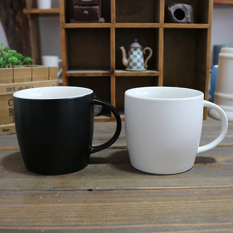 

HT200006 Wholesale Matte Black Color Custom Ceramic Coffee Mug For Sublimation, Refer to pictures