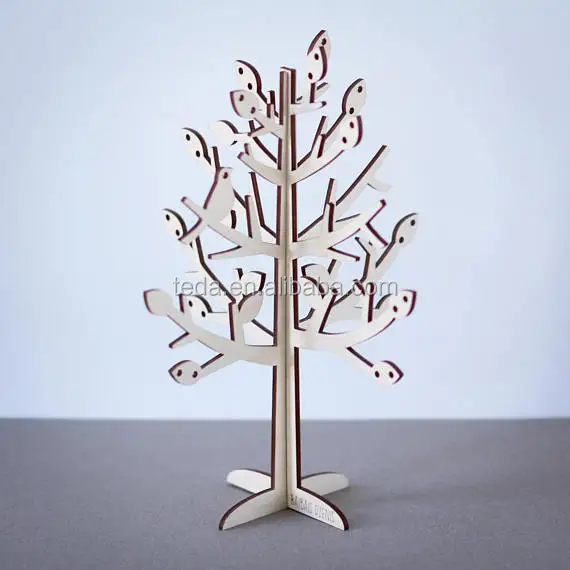 Detachable Wooden Tree Jewelry Earring Display Stands Holder