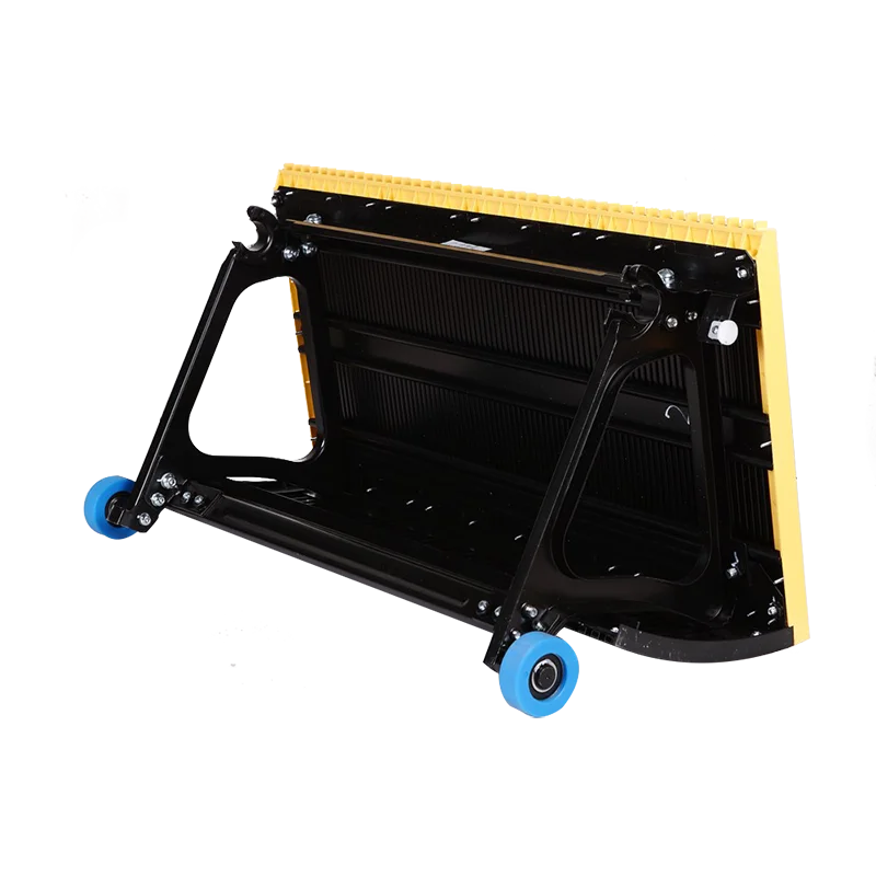 
800mm Black Escalator Stainless Steel Step With 3 Side Yellow Plastic Strip 