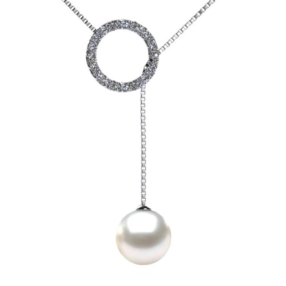 

pearl necklace sterling silver zircon women jewelry necklace, Customized