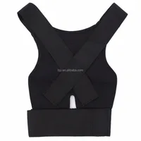 

APTOCO Hot Sale Adjustable Neoprene Black Back Support Posture Corrector Belt For Women And Men