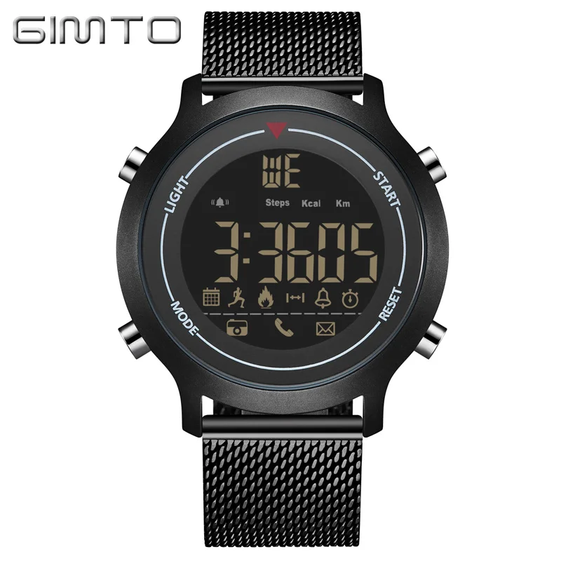 

GIMTO GM311 Unisex Bluetooth Fashion Popular Digital Wrist Watch Pedometer Alarm Remind service