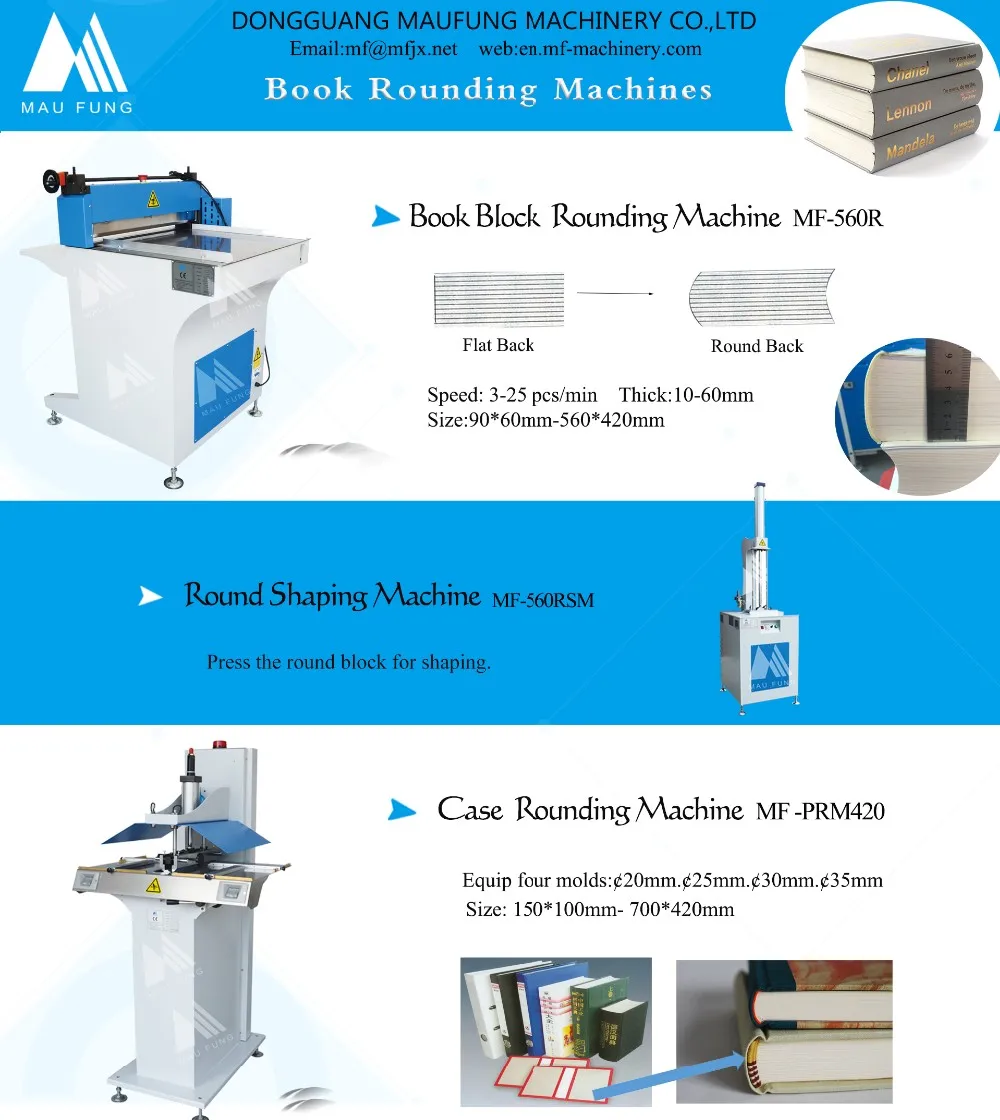 Mf560r Book Block Rounding Machine,Hard Cover Book Block Pressing Round Machine,Book Block
