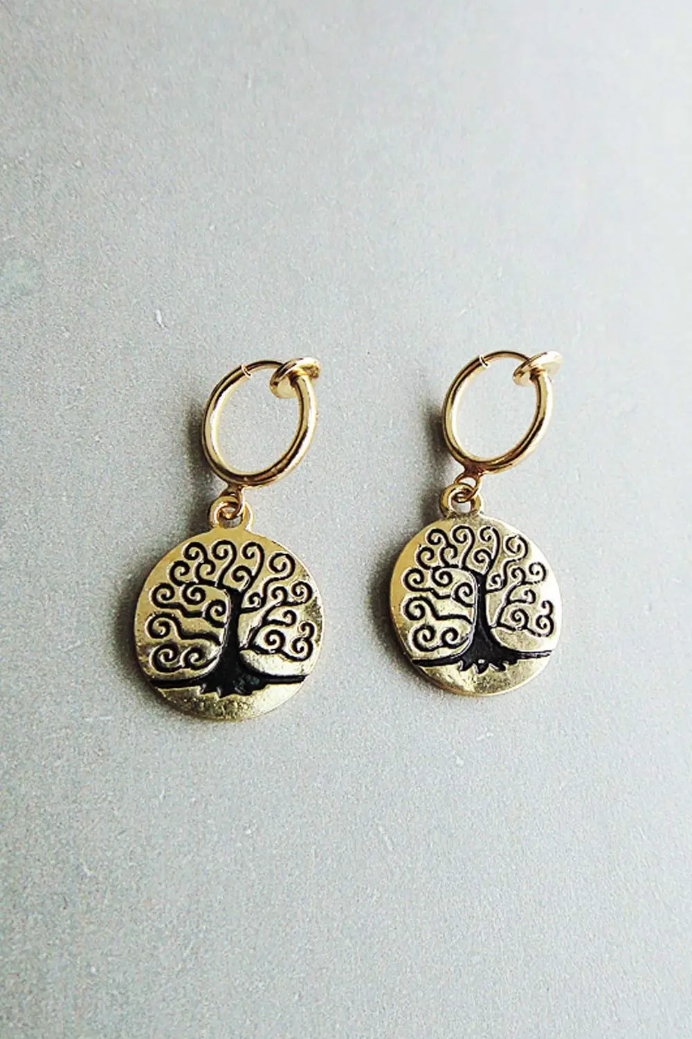Golden Earring Band Find Deals On Line At Get Quotations No Golden Trees Circular Pierced Ear Earring S925 Silver Clip Earrings Dangler Eardrop