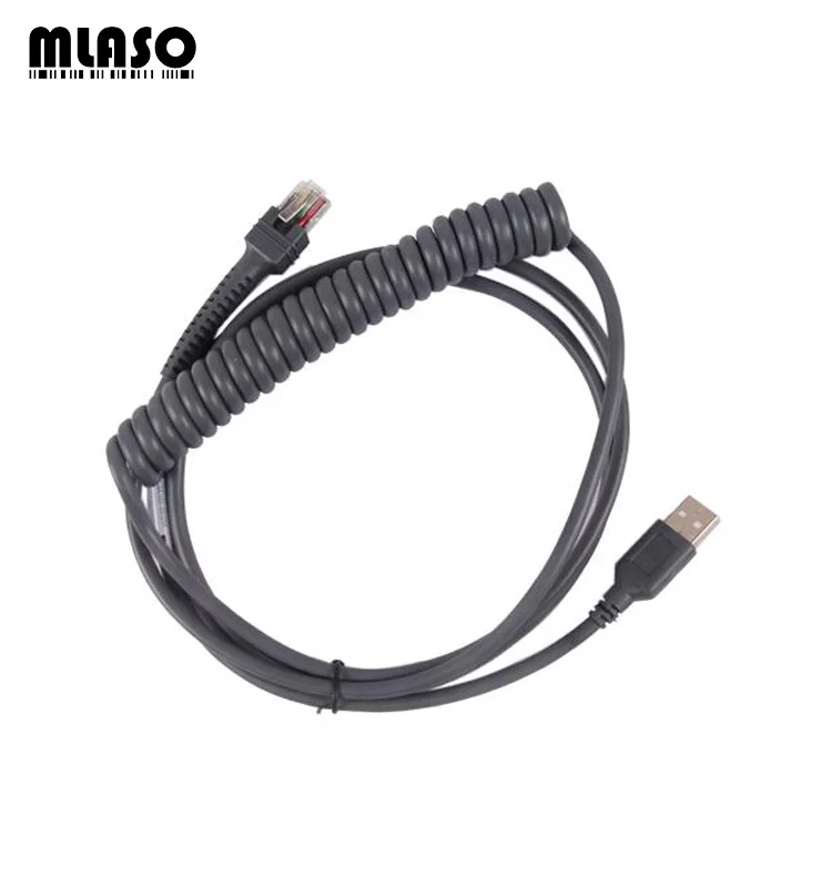 

New compatible 3M usb coiled cable for Symbol LS2208 LS4208 DS6708 Barcode Scanner Pda