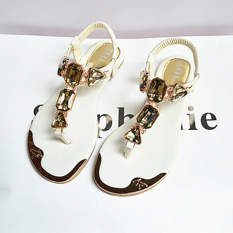 

Women Luxury Design Hot Sale Summer Rhinestones Toe Back Wrist Wraps Flip flops Flats, Customer's request