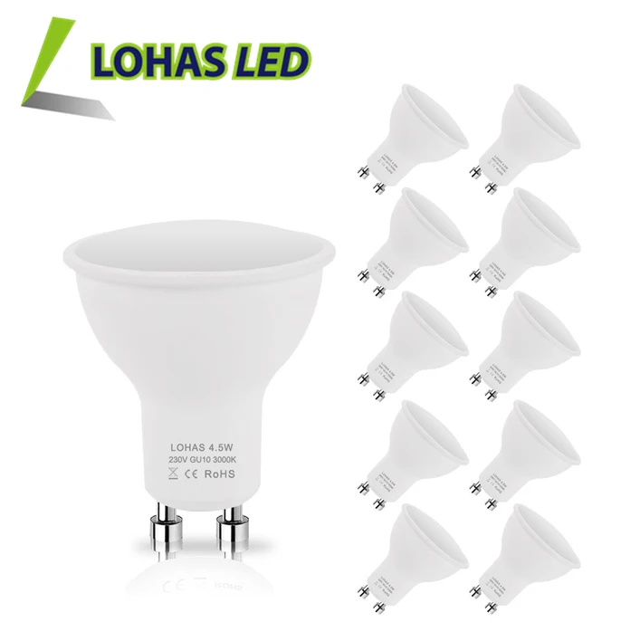 Recessed LED Ceiling Light Warm White Cold White 3000K 6000K 4.5W GU10 LED Spotlight with Ce RoHS