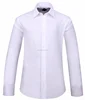 New design high quality fashion solid color white long sleeve shirts for men