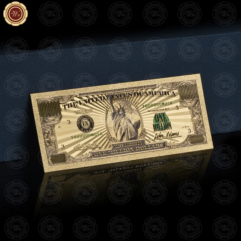 wr rare one million dollar bills collection fine 24k gold foil
