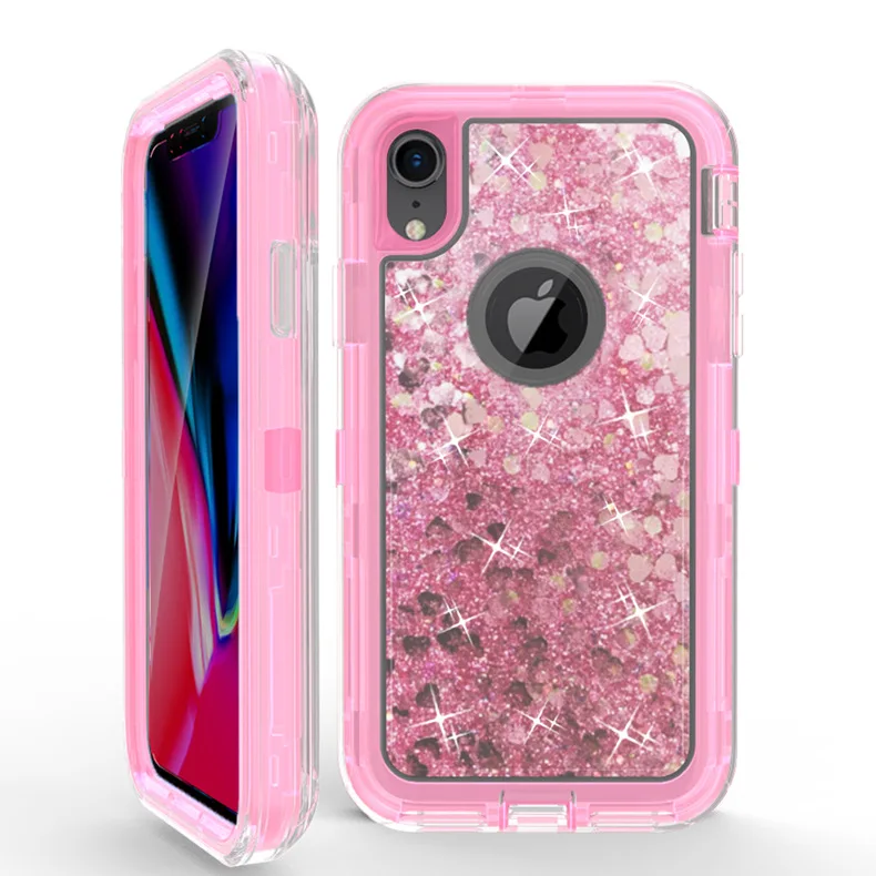 

Liquid glitter Phone Case shockproof tpu 360 protector back cover