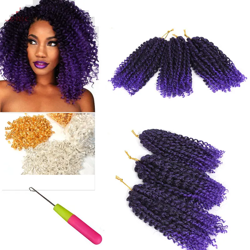 3pcs Set 8inch Ombre Mali Bob Twist Crochet Braids Short Hair