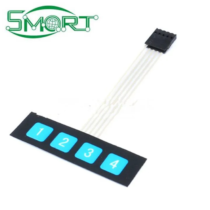 Smart Electronics matrix keyboard pcb silicone button graphic overlay metal dome touch panel membrane switch custom-made keypad