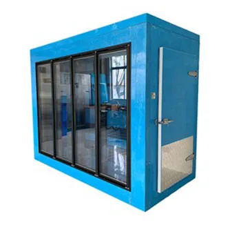 Cold storage/cold room with heating glass door