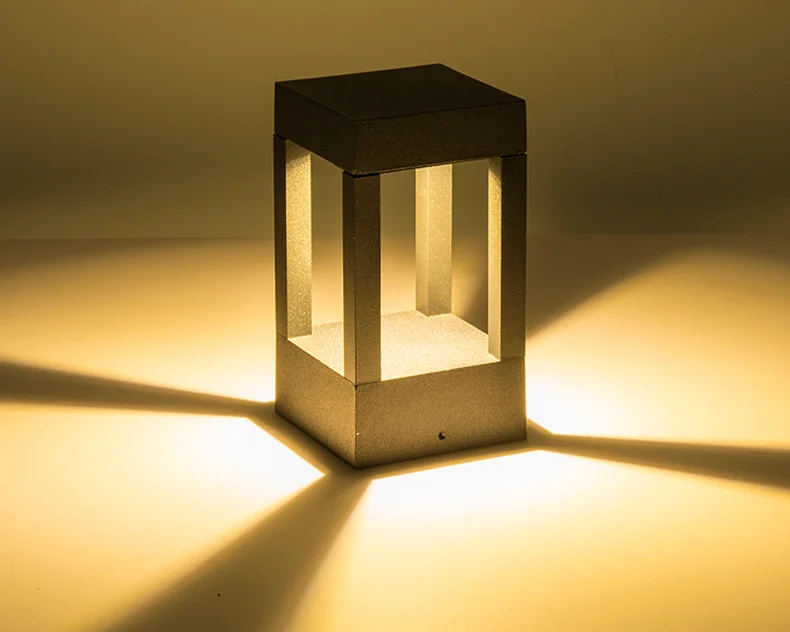 outdoor die cast aluminum bollard light garden led night light