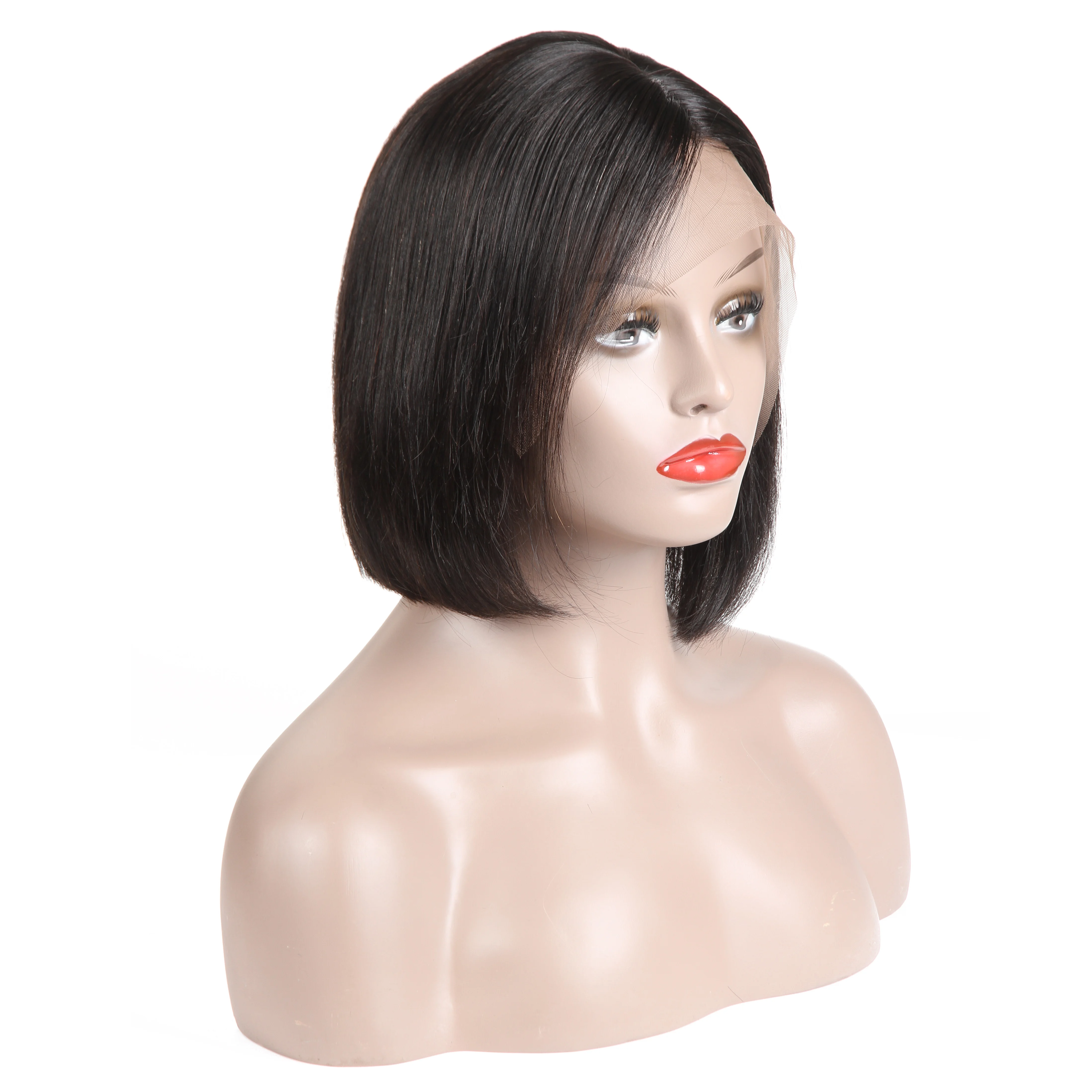 

Virgin Cuticle Aligned Short Human Hair Wigs for Black Women, Natural color or can be dyed