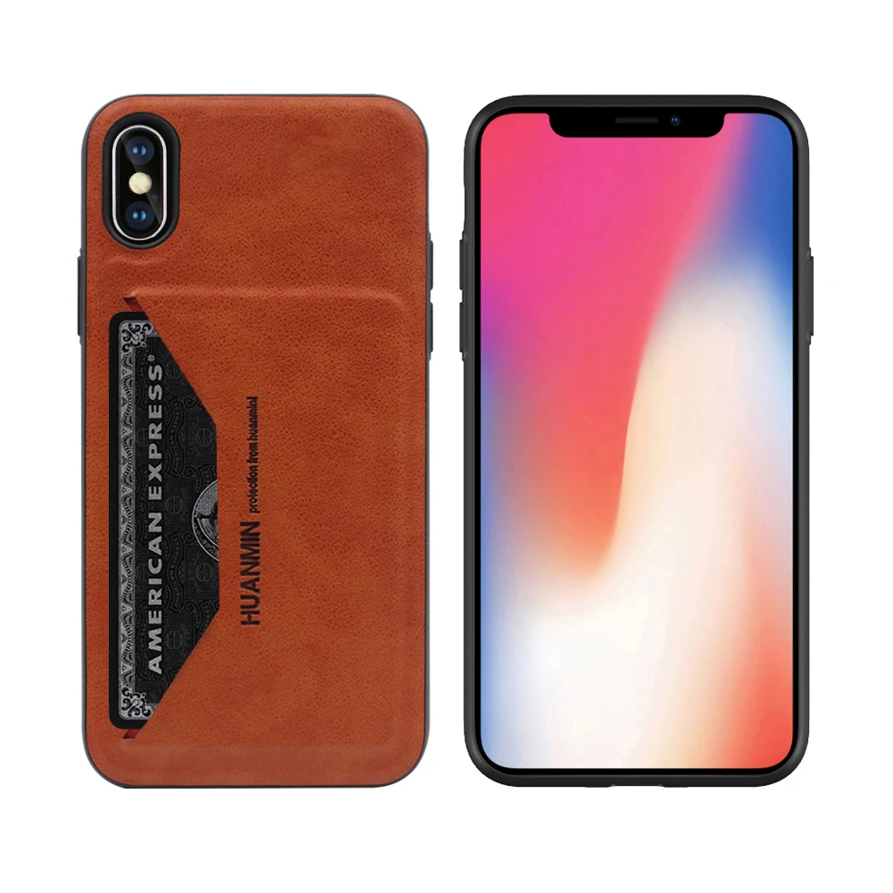 

For iPhone X Luxury Credit Card Slot Phone Case