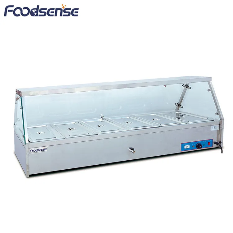 Commercial Display Large Catering Bain Marie Table Top 6 Pot Bain Marie