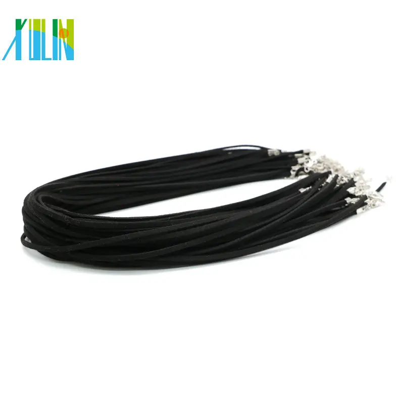 

XULIN 2.6mm black flat Suede cord necklace adjustable with clasps and extenders 19inch Nickel-Free fittings, Any colors available