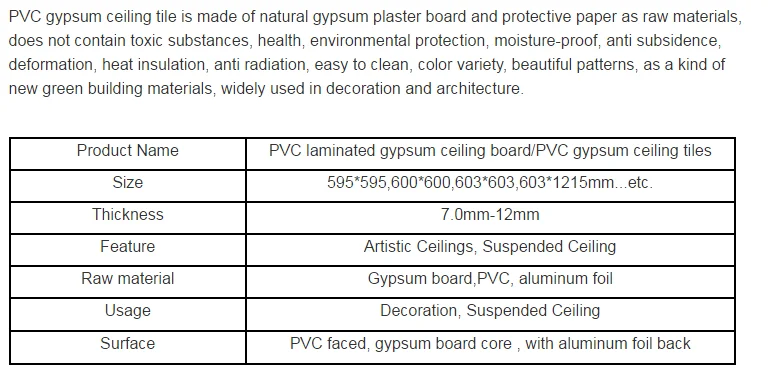 Good Price 595 And 603 Pvc Gypsum Board In China Buy Gypsum