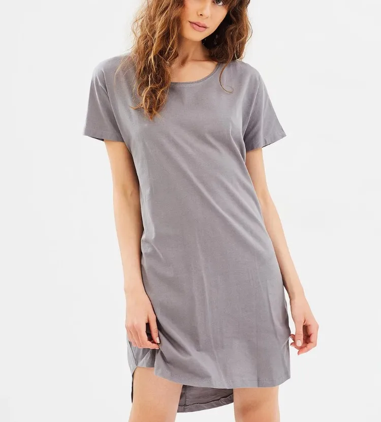 long cotton tee shirt dress