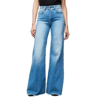 

Eaglestar Latest Design Lady Blue Loose Plus Size Denim Pants High Waist Wide Leg Women Jeans