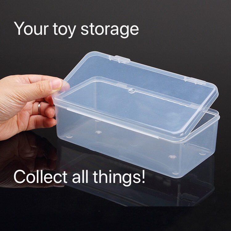 Foldable With Lid Plastic Storage Box Organiser Case For Electronics