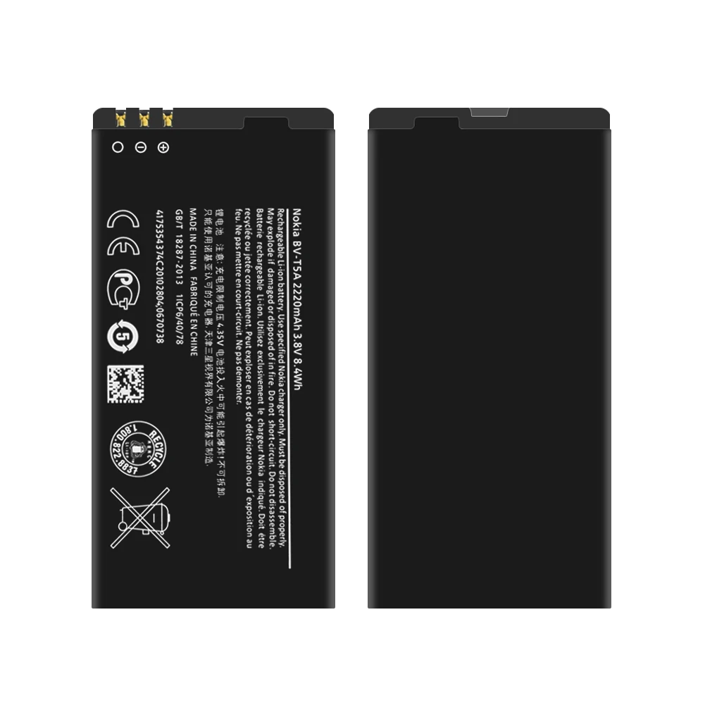 

2220mAh BV-T5A BV T5A factory mobile phone battery for Nokia Lumia 550 730 735 738 original battery