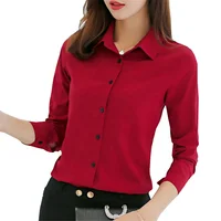

Guangzhou Factory Button Down Fashion Full Sleeve Office Shirt Women
