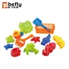 Colorful kids plastic sand mold beach play set toy
