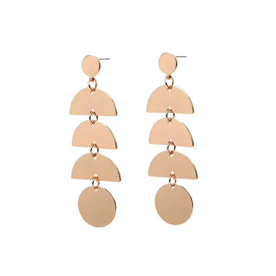 

2018 Personality Gypsy Ethnic Ear Ornament Geometric Sequin Pendant Earrings