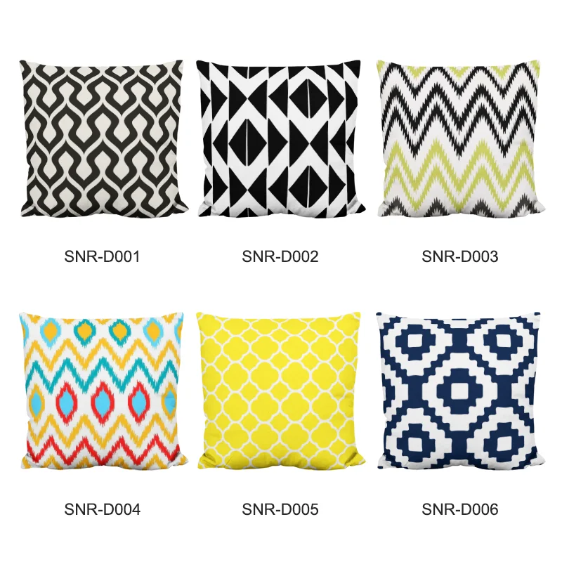 Wholesale Fashion Digital Printed Pattern Cotton Linen Cushion Covers