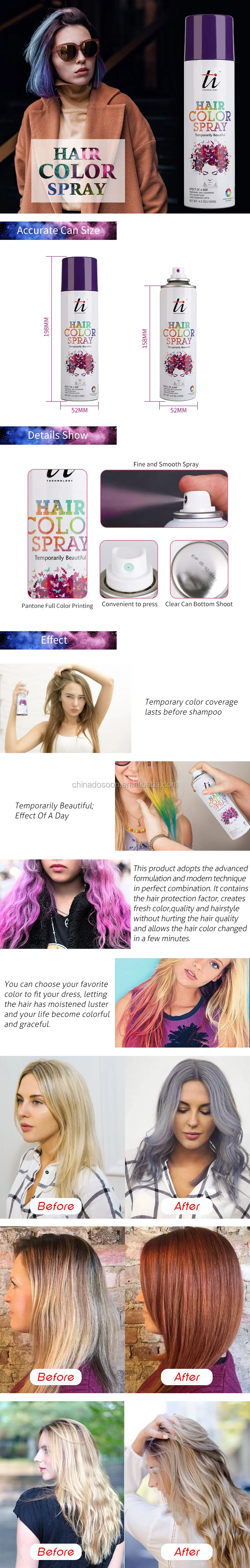 Temporary Styling Hair Color Spray,Instant Diy Hair Dye Spray For Party