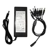 CCTV Security Camera Power Adapter 12V 5A 6A 7A 8A 9A 100V-240V AC to DC 2.5x5.5mm w/8-Way Power Splitter Cable Power Supply