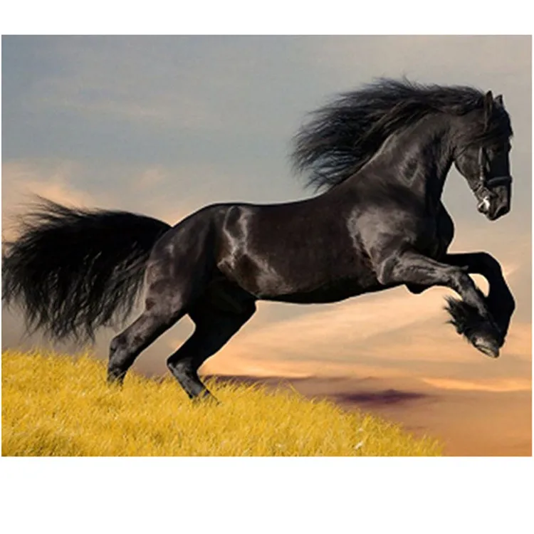 黒のランニング有名な馬のキャンバスの絵 Buy 有名な馬の絵画 中国の馬 馬キャンバス絵画 Product On Alibaba Com