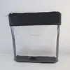 2016 Custom Make up beauty cosmeticbag travel pvc zipper bag with Black and white