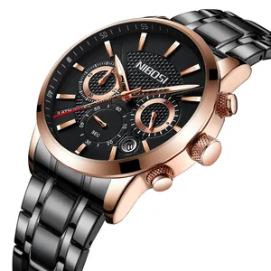 Cheap Price China Wholesale Chronograph Luminous Hands Men Quartz Watch Stainless Steel Watchband