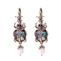 

ed01226c Fashion Lovely Scarab Pearl Earrings Wholesale Women Earrings Jewelry