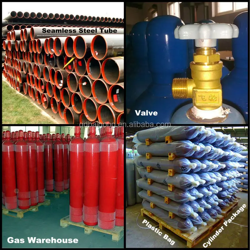 Medical Grade Blue Color 50l 200bar 10m3 Volume Breathing Air Cylinder