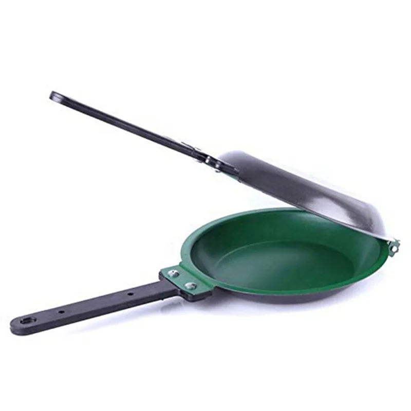 

Non-stick Flip Pan Ceramic Pancake Maker Cake Porcelain Frying Pan Nonstick Healthy General Use For Gas And Induction Cooker Hot, Black and green