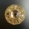 New design round sunflower rhinestone applique glass crystal decals hotfix rhinestone patch