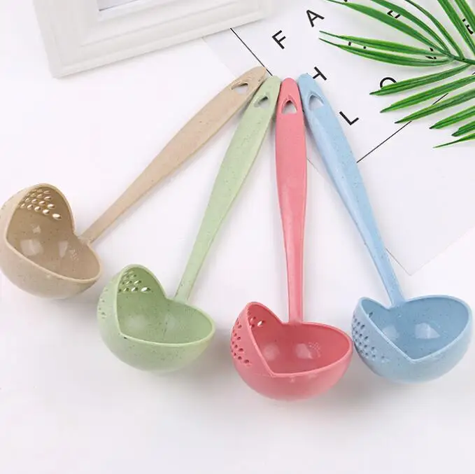 

K45 Colander Soup Spoons 2 In 1 Long Handle Colander Kitchen spoon With Filter