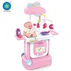 Hot sale eco friendly plastic pretend play set toys baby care pretend play toys with luggage package