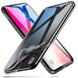 Crystal Clear ultra slim-fit Transparent soft TPU Gel back Case for iPhone X /for iphone 10 Supports Wireless Charging
