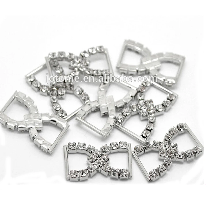 

Fashion decorative rhinestone bow buckle for wedding, As the picture