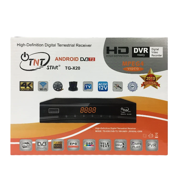 Full hd TNTSTAR TG-X20 digital T2 satellite receiver DVB T2 tnt decoder 4k set top box